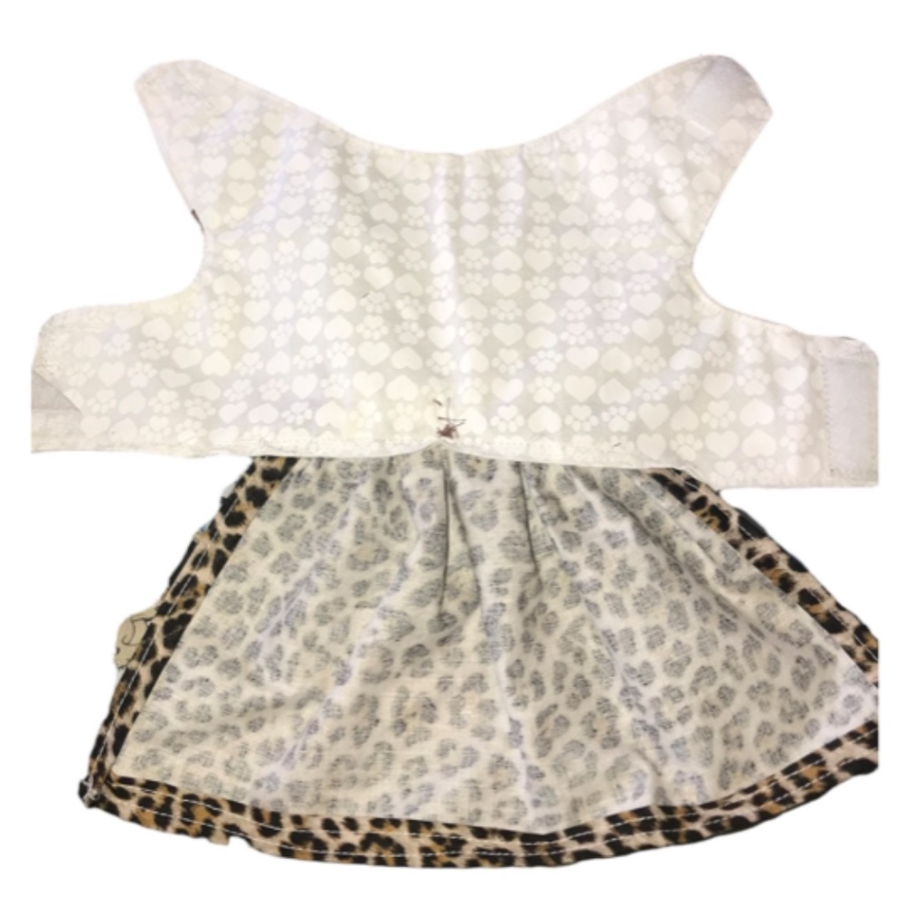 Handmade Cheetah Print/Mushroom Dog Dress- Size Small - Picture 3 of 10